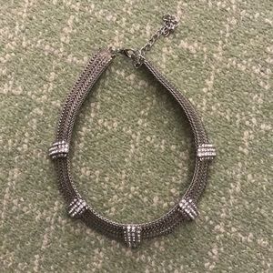 Silver cuff necklace